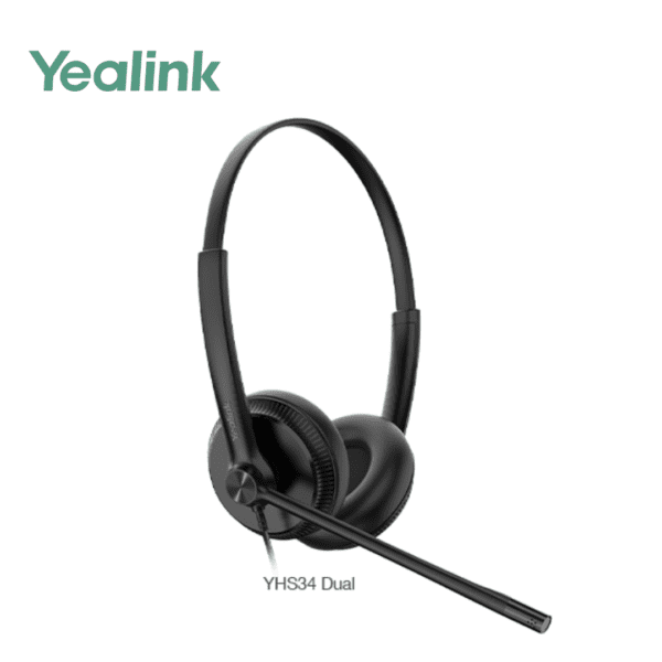 Yealink YHS34 & YHS34 Lite Dual / Mono Wired Headset with QD to RJ Port - Hub of Technology