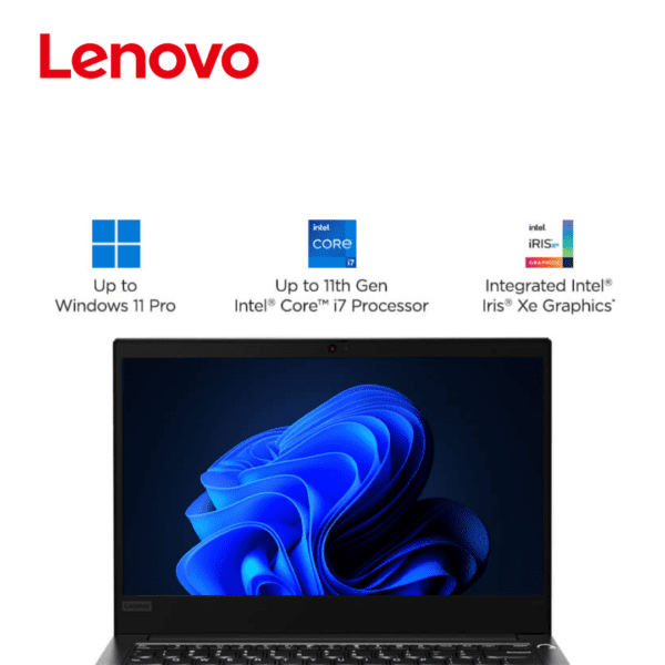 Lenovo E14, i7-1165G7,8GB DDR4, 512GB SSD M.2 2242 NVMe, NVidia MX450 2GB,14.0" FHD IPS,No OS,Intel AX201 2x2AX+BT,Y-FPR,FW-TPM 2.0,720p HD Cam,3 Cell 45Whr,65W USB-C UK,KYB Arabic,1 Year Carry-if, BLACK - Hub of Technology