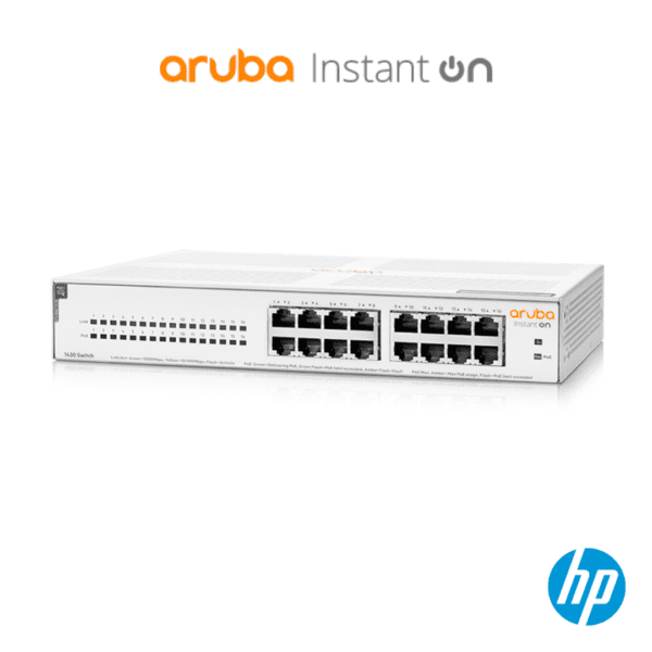 HP Aruba Instant On 1430 16G Class4 PoE 124W Switch (R8R48A) Network Switches - Hub of Technology